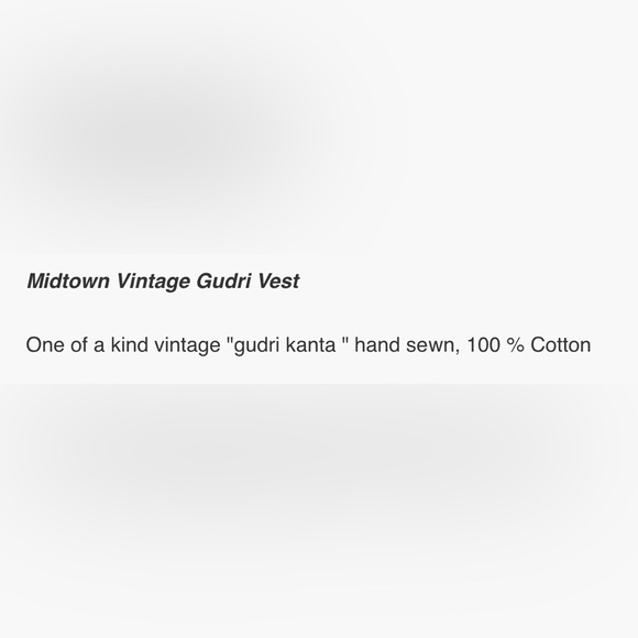 Turquoise and White Patterned Ikat Vest - NWT - Picture 10 of 10